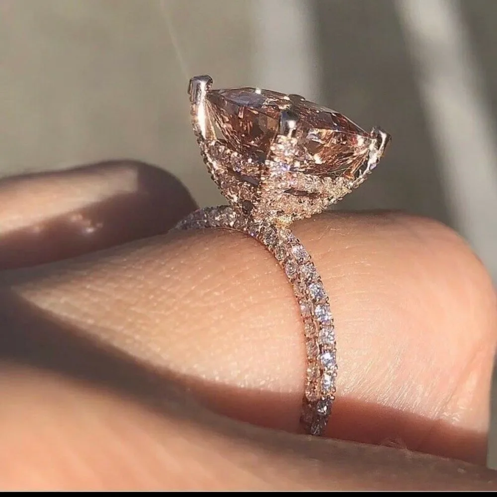 Beautiful Rose Gold PLATED Wedding Ring